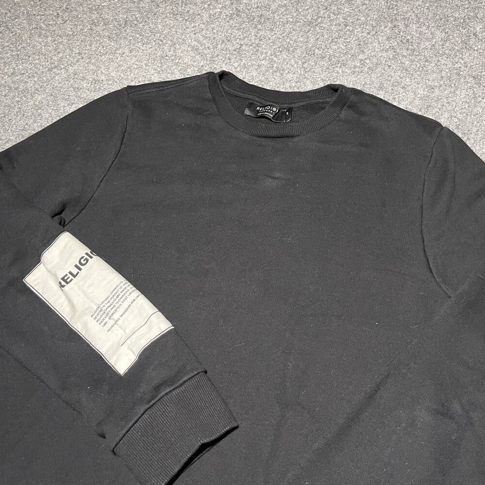 Religion London Sweatshirt Mens Small Black Pullover Crewneck Skate Streetwear